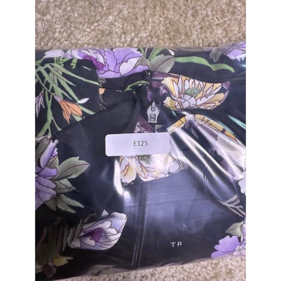 Truth And Fable Women’s Black Floral Shoulder Frill Dress Size XL E125 - Picture 10 of 10